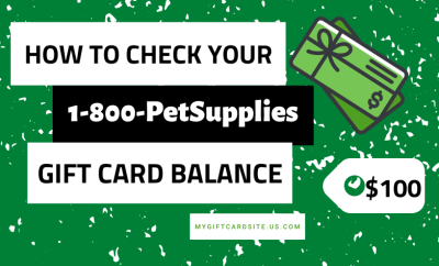 How To Check Your 1-800-PetSupplies Gift Card Balance