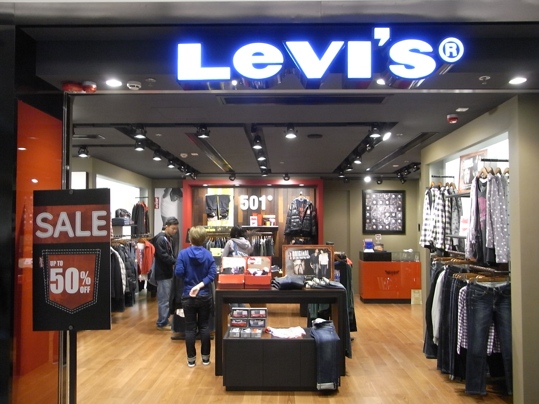 levis in store discount