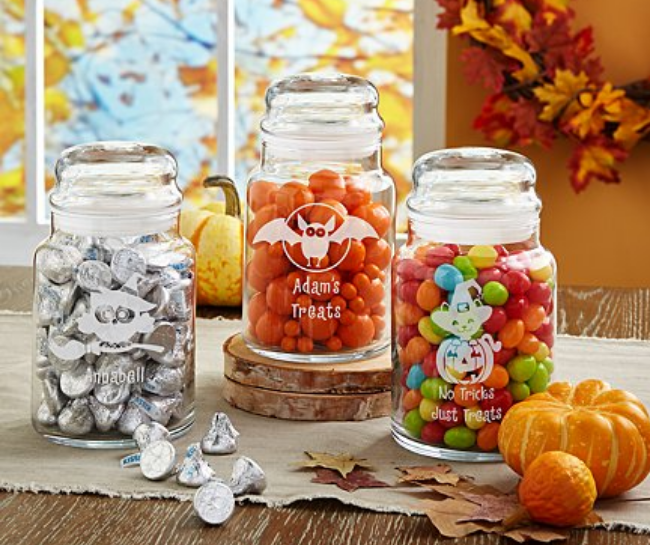 Frightful Fun Glass Candy Jars