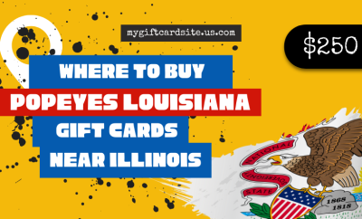 where to buy Popeyes Louisiana gift cards near Illinois