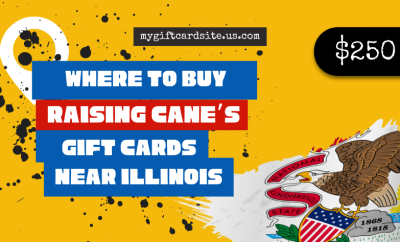 where to buy Raising Cane’s gift cards near Illinois